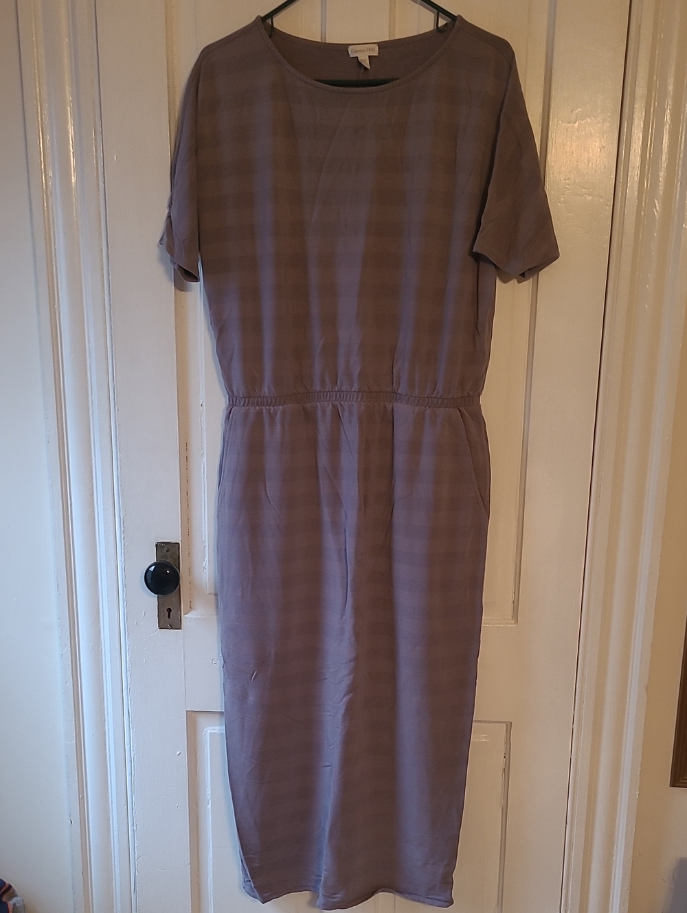 Garnet Hill dolman sleeve soft stripe midi dress size medium